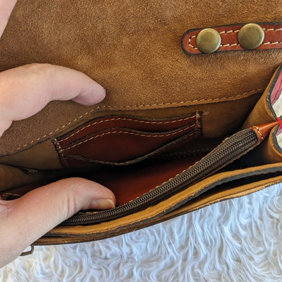 Patricia Nash Torri Red Leather Crossbody - Picture 10 of 12